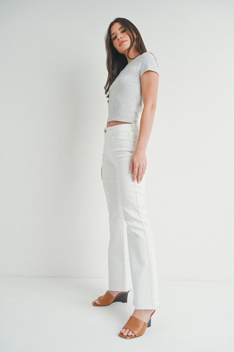 Brighton White Flare Jeans