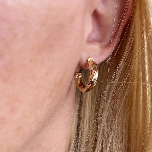 Twisted Half-Hoop Earrings
