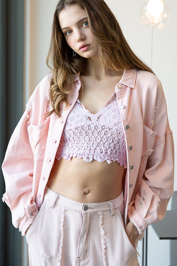 Denim Dreams Jacket Powder Pink