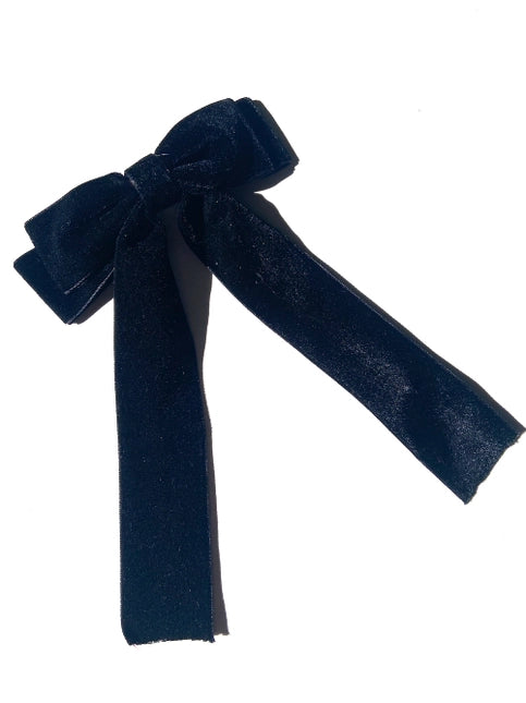 Velvet Bow Barette