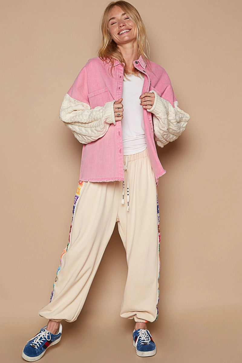 Denim Dreams Jacket Punch Pink/Ivory