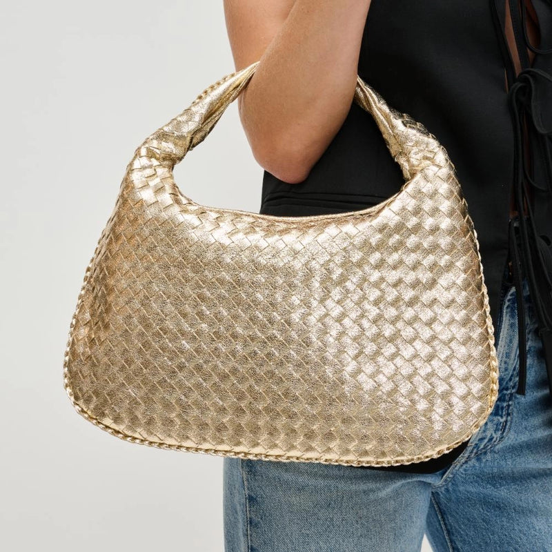 Adela Woven Hobo Gold