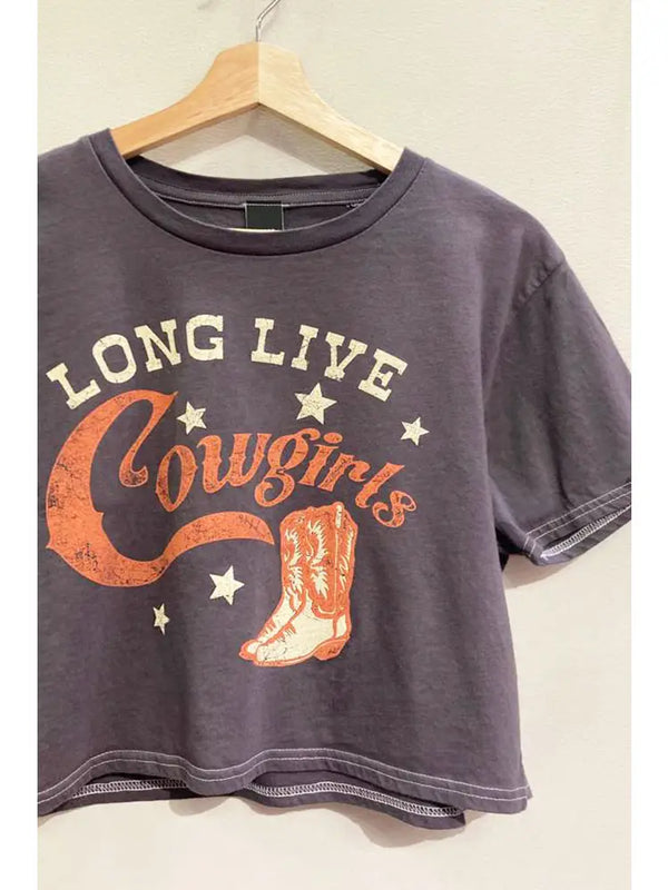 Long Live Cowgirls Cropped Tee