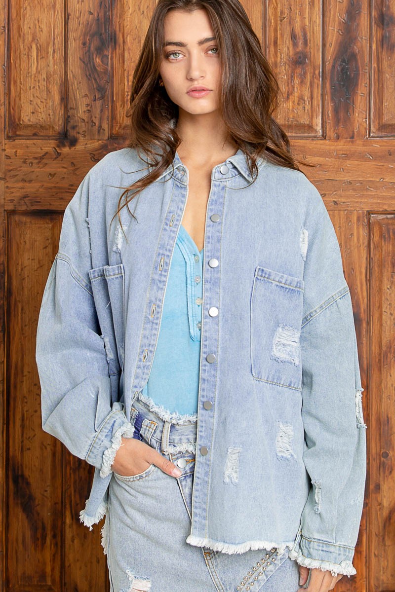 Denim Dreams Shacket Denim