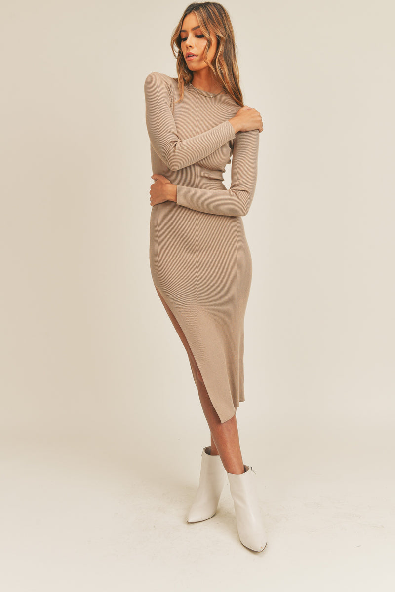 Timeless Sweater Dress Taupe