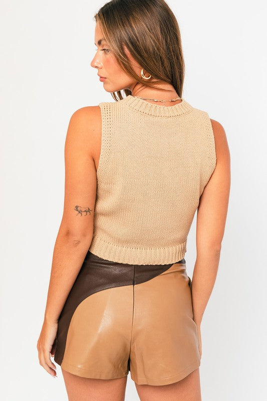 Annie Tank Sweater Taupe