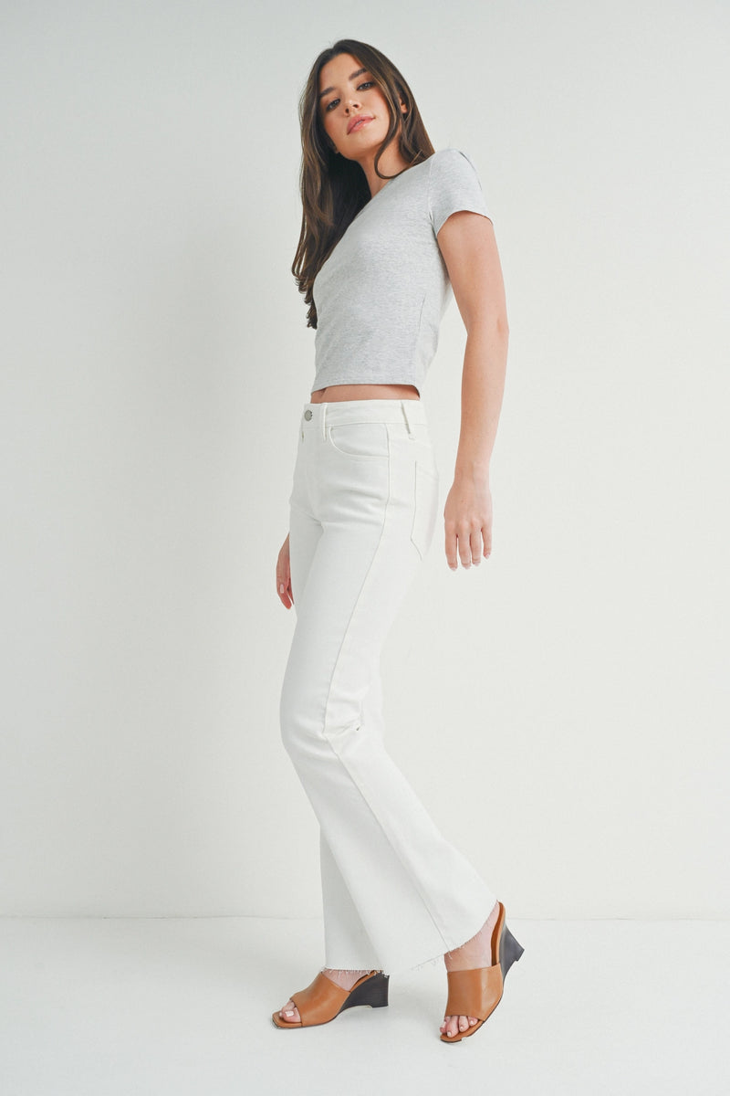 Brighton White Flare Jeans