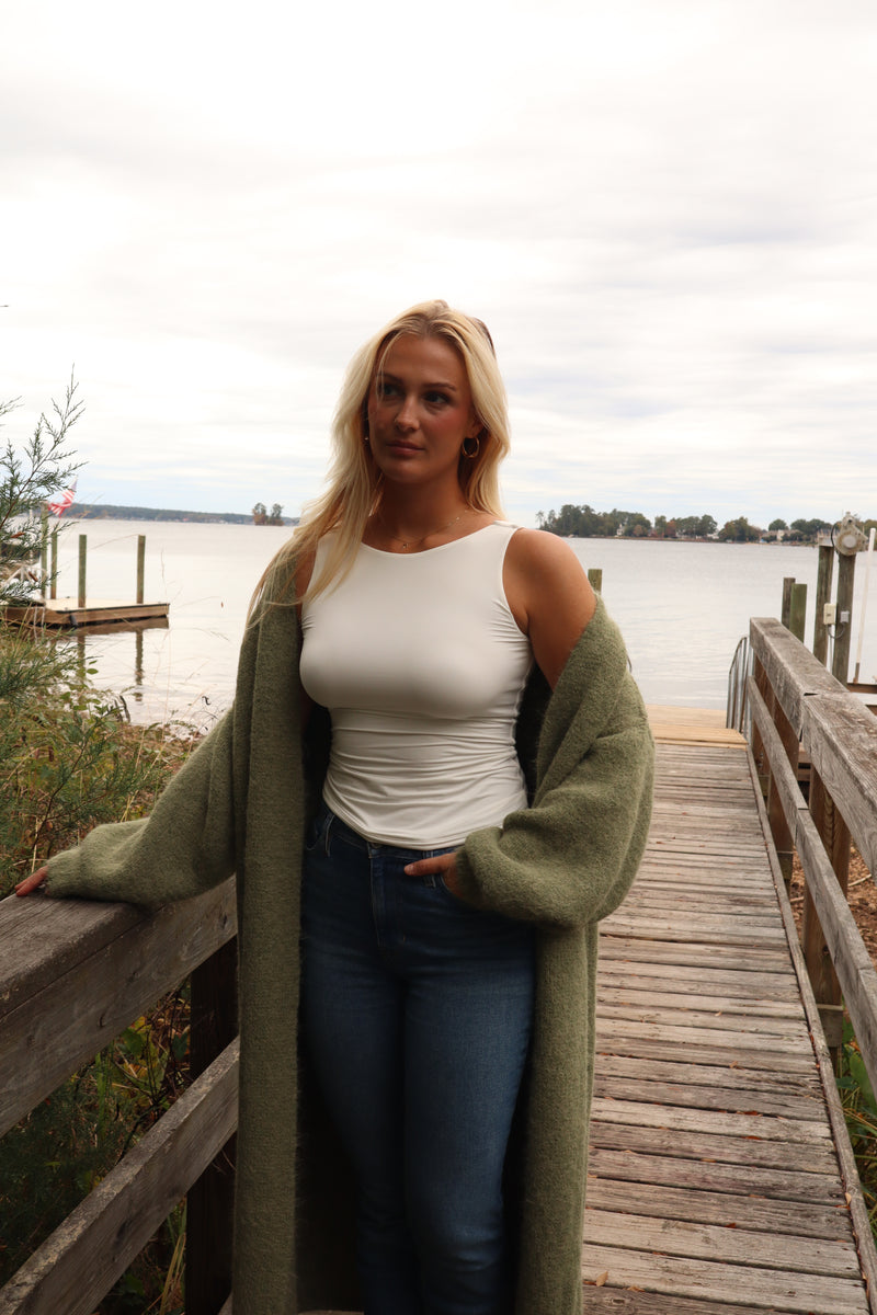 Slow Morning Sweater Grass Green