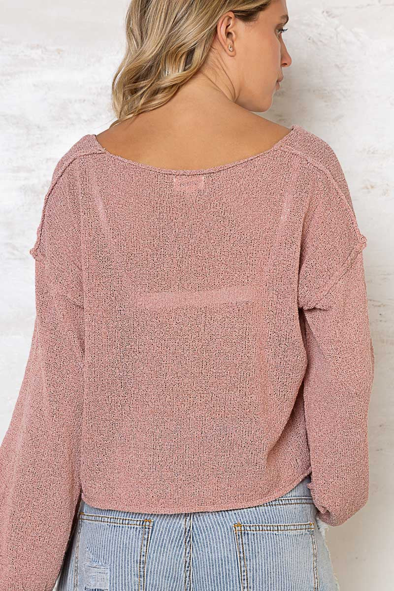 Dinner on the Dock Sweater Pink