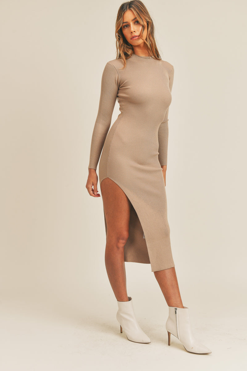 Timeless Sweater Dress Taupe