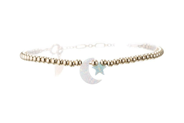 MOON (white) + STAR OPAL BRACELET