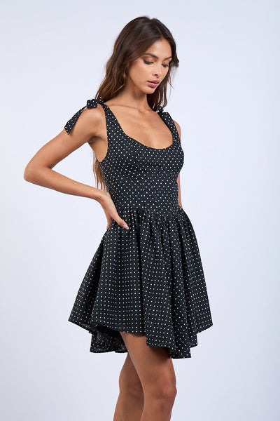 DouDou flocky dot dress ブラック　S flocky dot dress | DRESS,DRESS | ROOM903 online