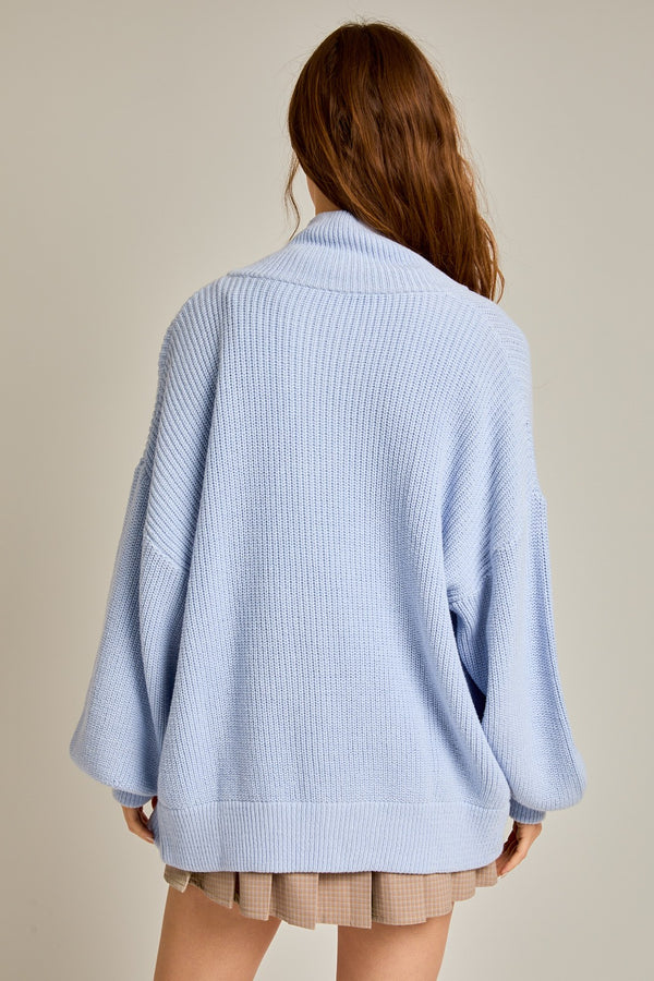 Comfy Monday Zip Up Blue