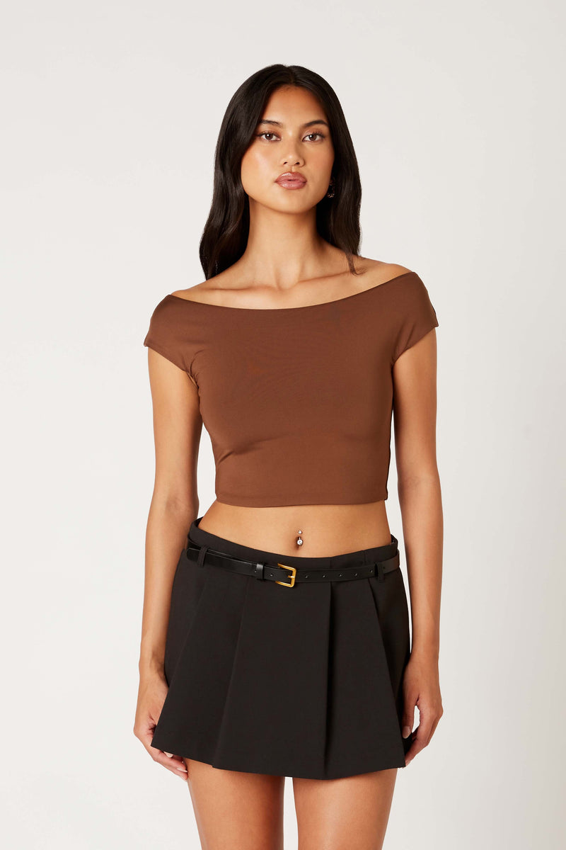 Coffee Run Top Brown