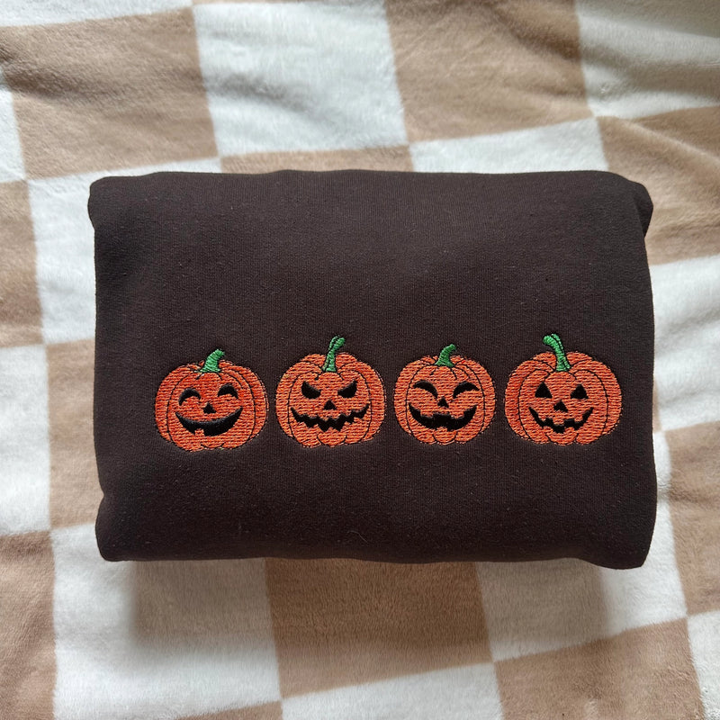 Jack O'Lantern Embroidered Crew