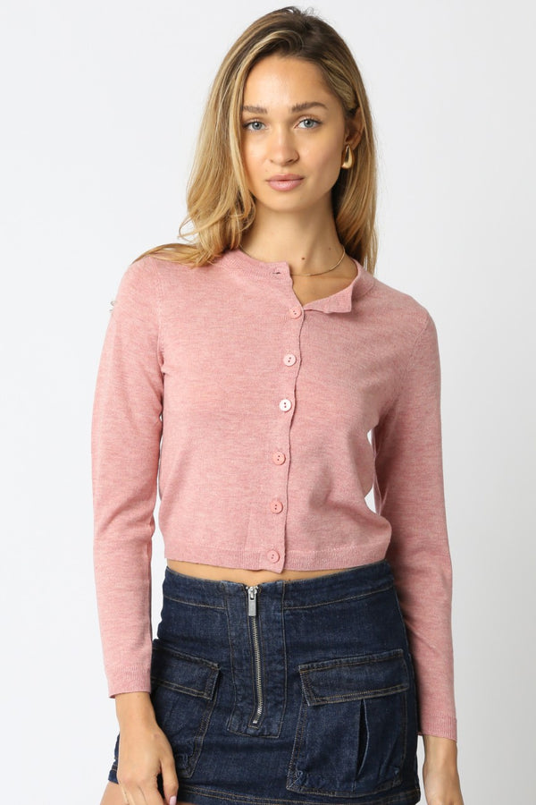 Hilltop Cardigan Dusty Blush