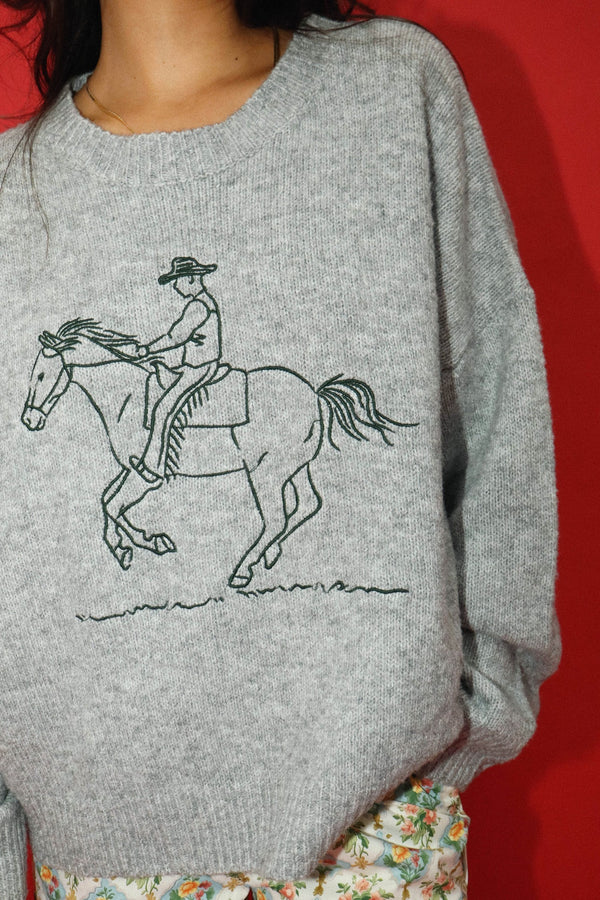 Rope And Ride Sweater- H Grey