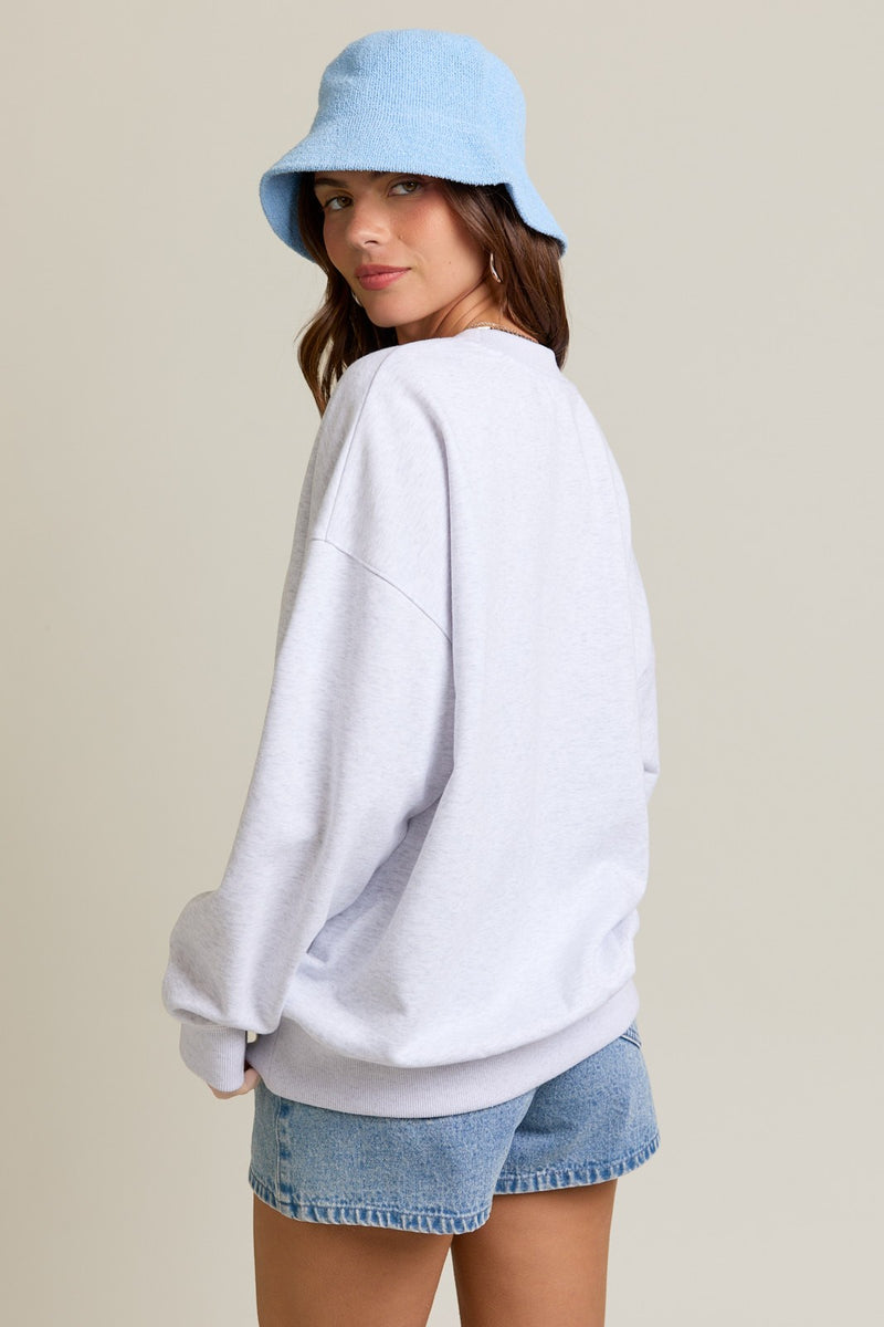 Girly Applique USA Crewneck