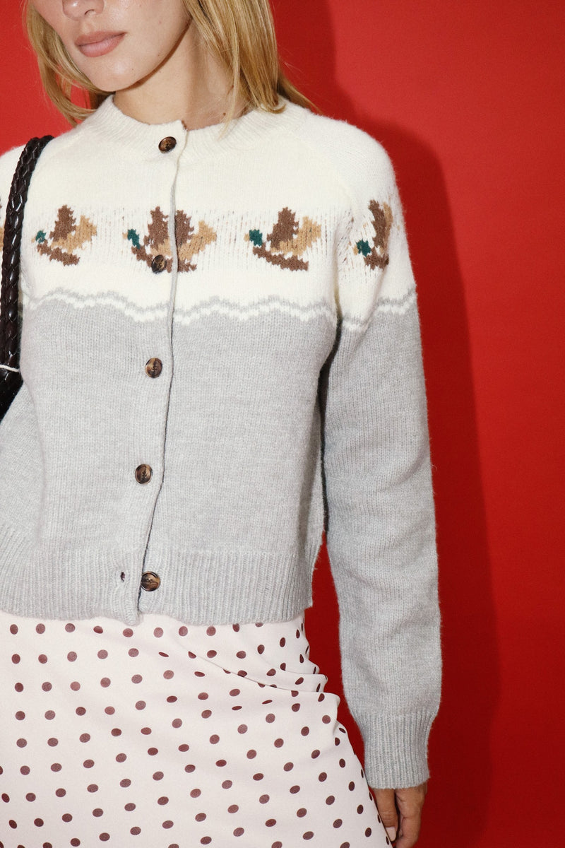 Birds Of A Feather Cardigan Grey