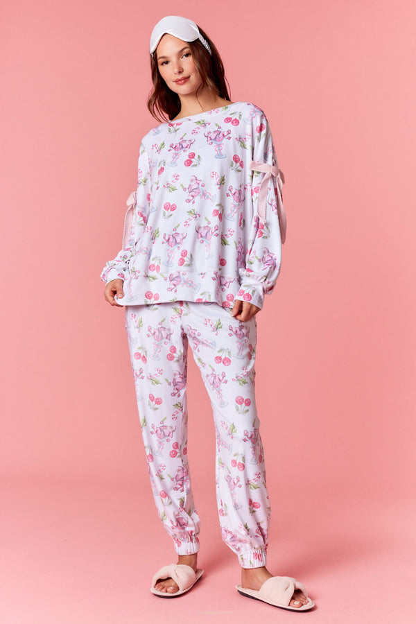 Soft Jogger Santa Disco Set White