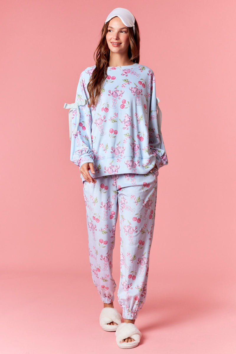 Soft Jogger Santa Disco Set Light Blue