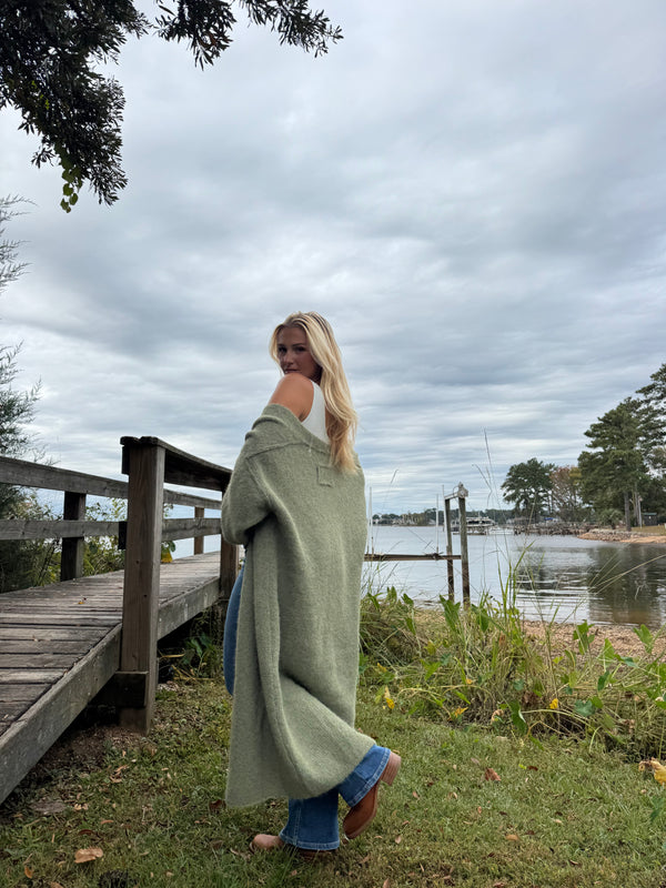 Slow Morning Sweater Grass Green