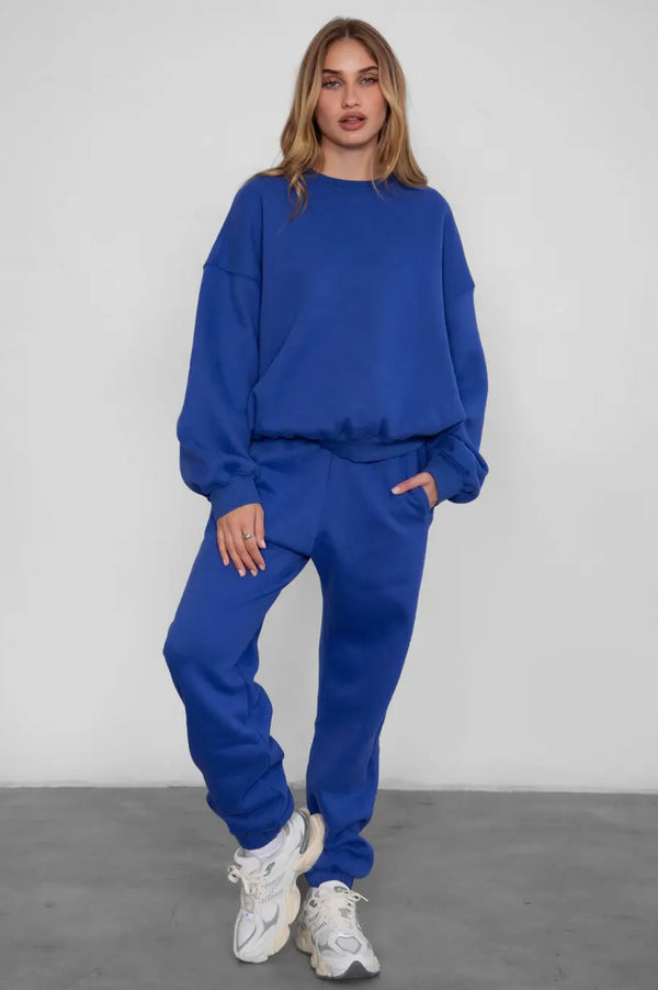 Sleepy But Social Sweatpants - French Blue