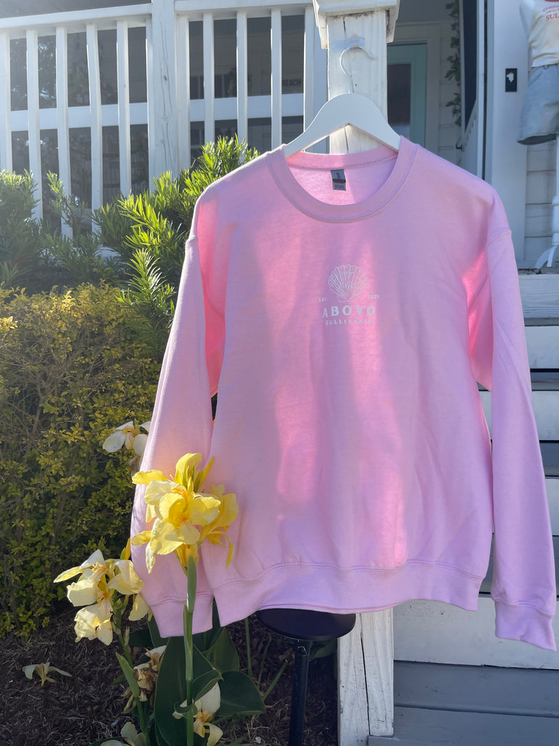 pink abovo shell crewneck