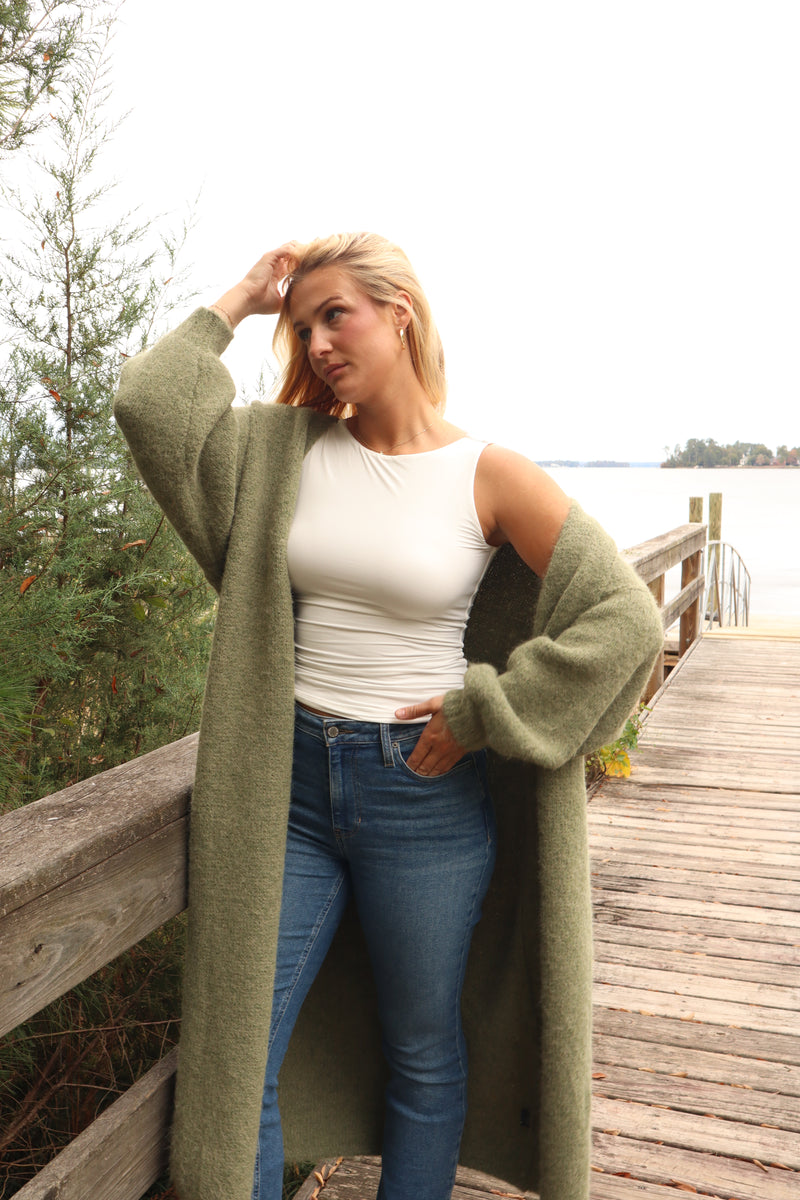 Slow Morning Sweater Grass Green