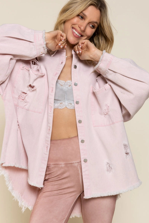 Denim Dreams Jacket Powder Pink