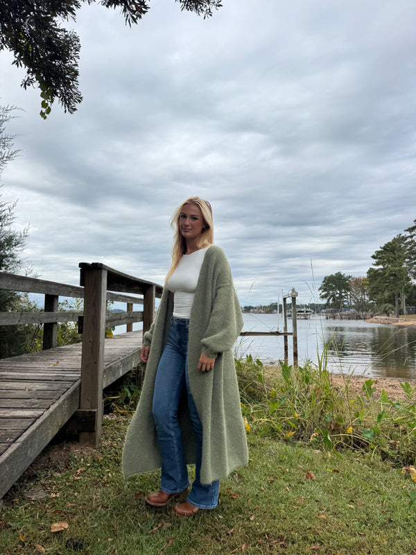 Slow Morning Sweater Grass Green