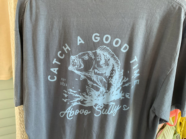 Catch A Good Time T Shirt Blue