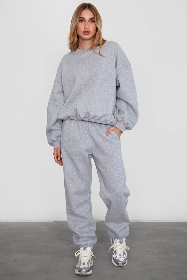 Sleepy But Social Sweatpants - Heather Grey