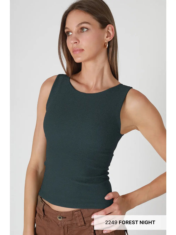 Subtle Shine Tank Forest Night
