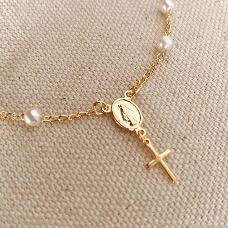 Pearl Rosary Bracelet