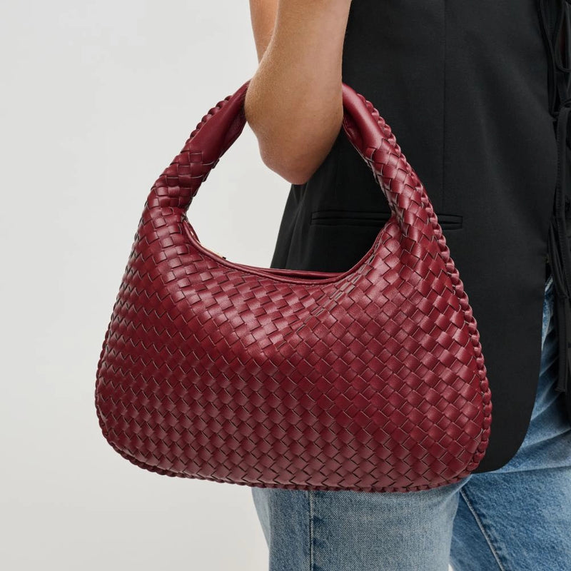 Adela Woven Hobo Wine