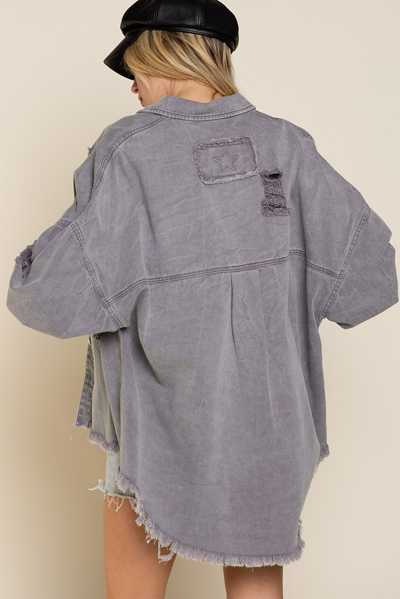 Denim Dreams Jacket Violet Grey