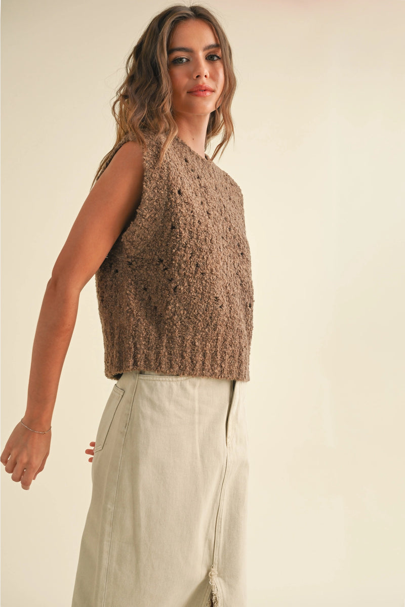 Myla Sweater Top Chestnut