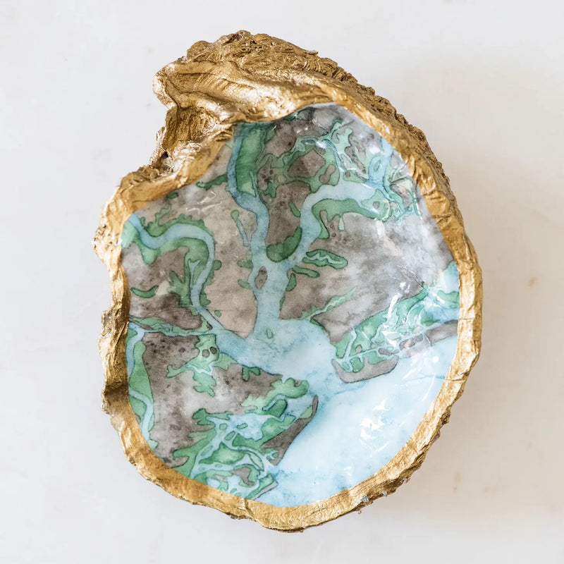 Oyster Jewelry Dish - Charleston Map