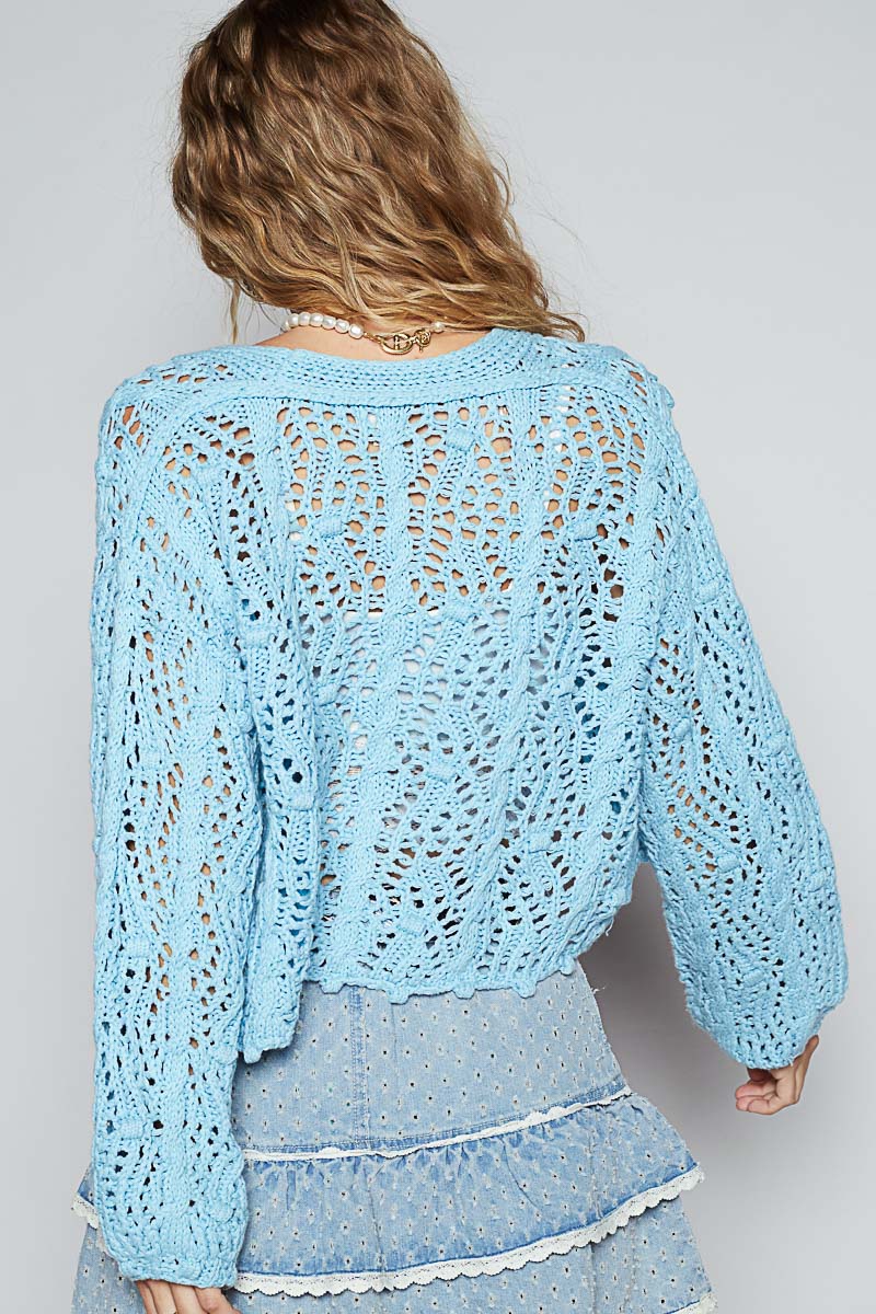 Sumter Cardigan- Sky Blue