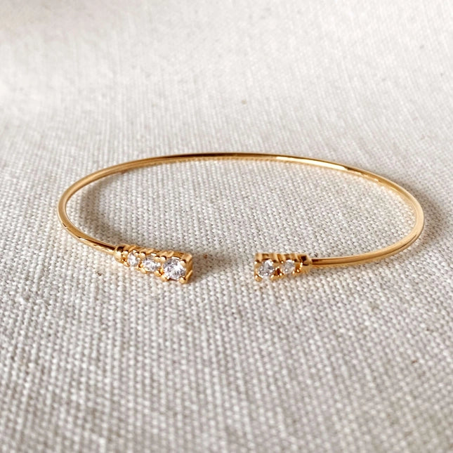 Dainty Stone Cuff Bracelet