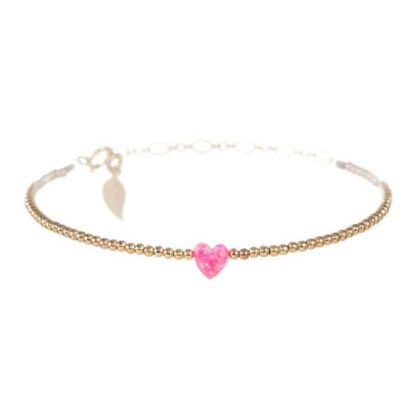 HEART OPAL BRACELET- SMALL