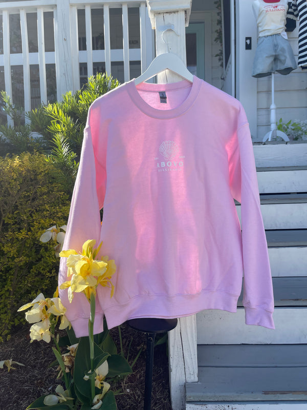 pink abovo shell crewneck