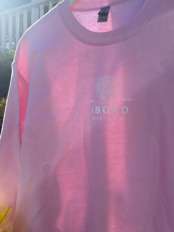 pink abovo shell crewneck