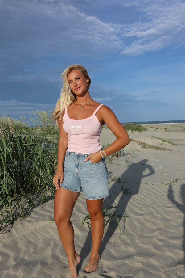 Surfboard Baby Tank- Pink
