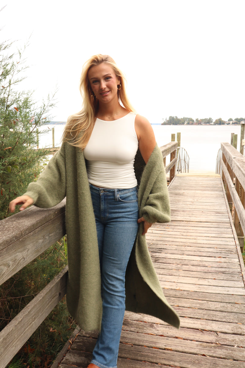 Slow Morning Sweater Grass Green