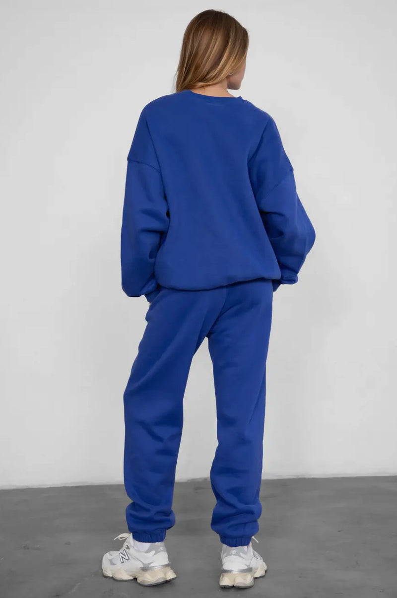 Sleepy But Social Sweatpants - French Blue