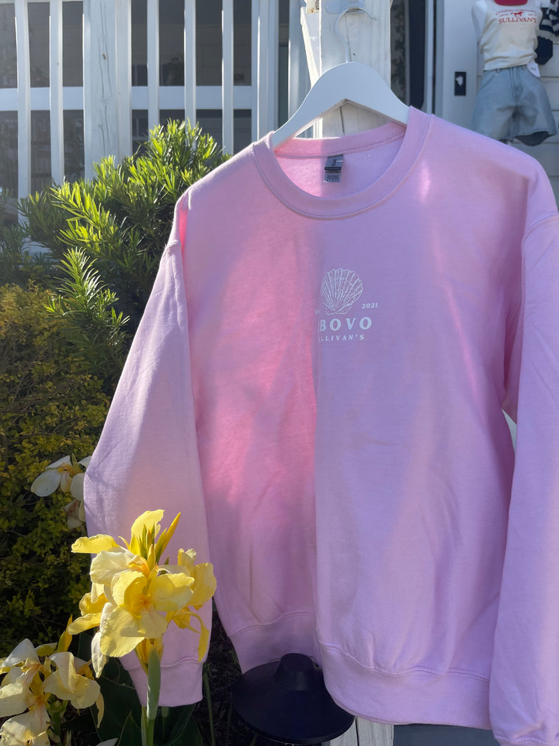 pink abovo shell crewneck