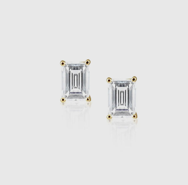 Katie emerald cut earrings