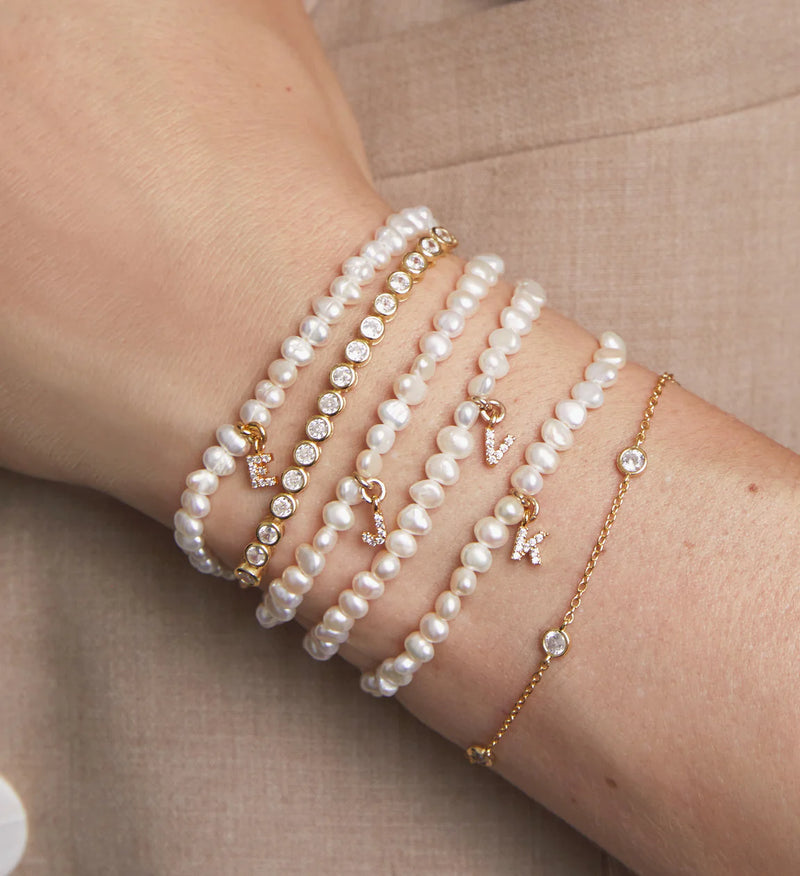 Pearl Identity Bracelet - Gold